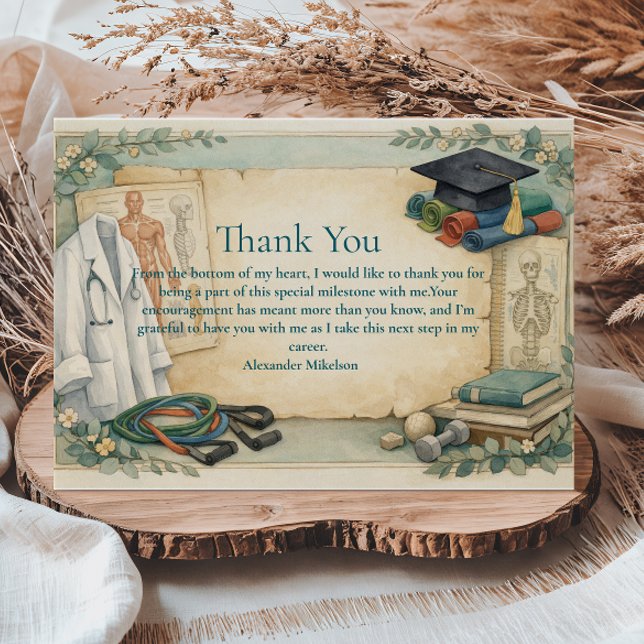 Physical Therapy Graduation Thank You Card (Creator Uploaded)