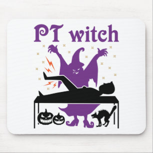 Physical Therapy Halloween PT Witch Mouse Pad