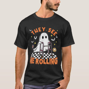 Physical Therapy Halloween They See Me Rolling Spo T-Shirt