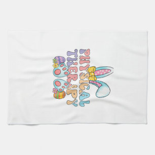 Physical Therapy Happy Easter Bunny Eggs PT Therap Kitchen Towel