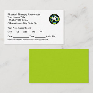 Physical Therapy Office Appointment Cards