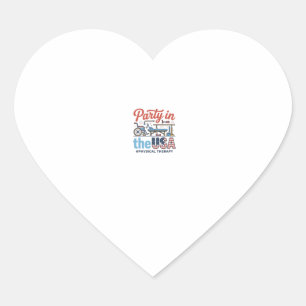 Physical Therapy Party in the USA Vintage T-Shirt_ Heart Sticker