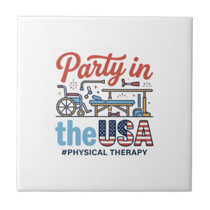 Physical Therapy Party in the USA Vintage T-Shirt_ Tile