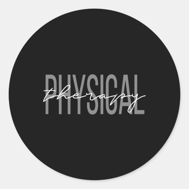 Physical Therapy Pt Classic Round Sticker (Front)