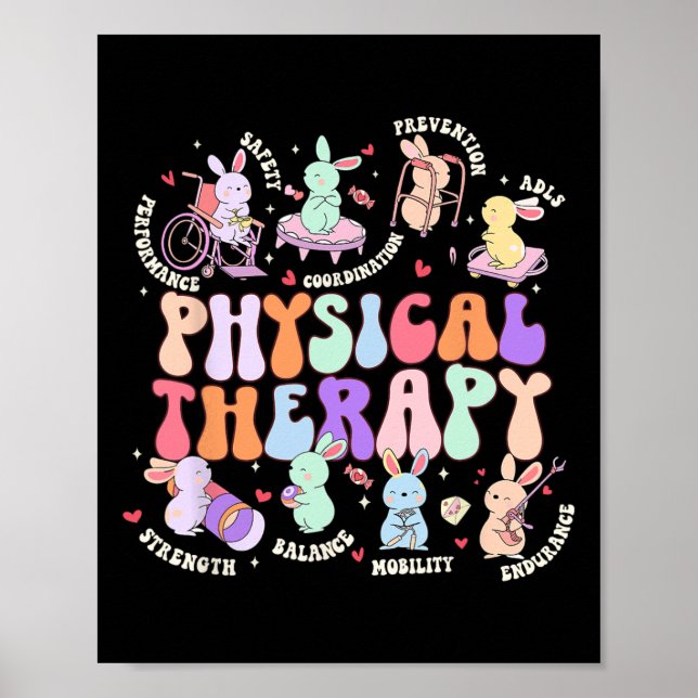 Physical Therapy Pt Physical Therapist Easter Day  Poster (Front)