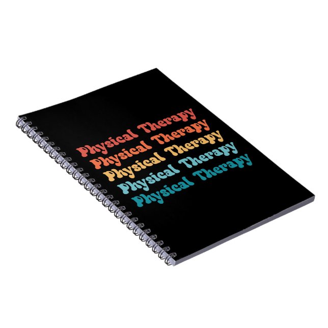 Physical Therapy PT Retro PT Grad Gifts Notebook (Right Side)