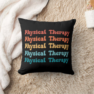 Physical Therapy PT Retro PT Grad Gifts Throw Pillow