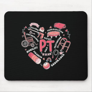 Physical Therapy Pt Valentine Heart Shape Physical Mouse Pad