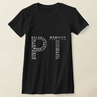 Physical Therapy "PT" Word Art T-Shirt