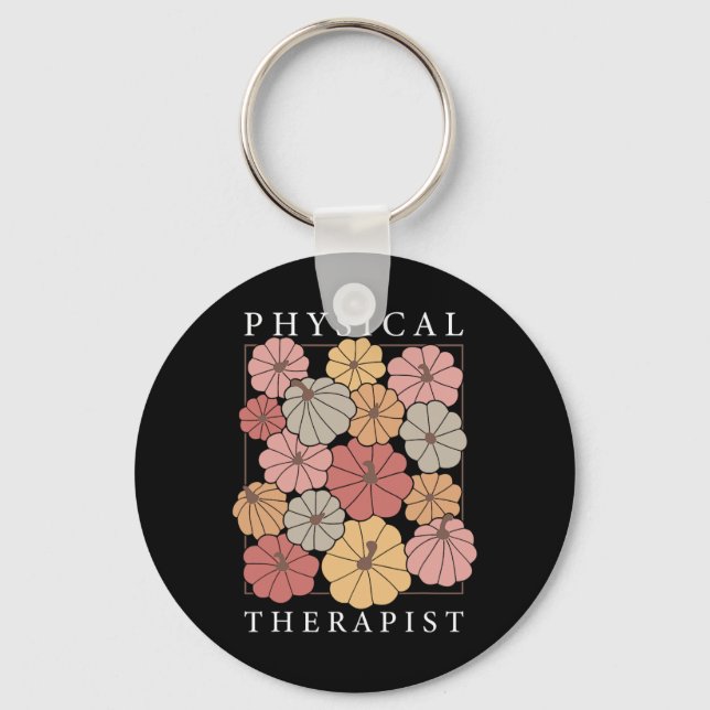 Physical Therapy Pumpkin Fall Pt Therapist Thanksg Keychain (Front)