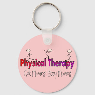 Physical Therapy Stick People Design Keychain