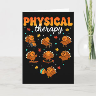 Physical Therapy Turkey Thankful Pt Therast Thanks Card