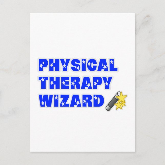 Physical Therapy Wizard Postcard (Front)