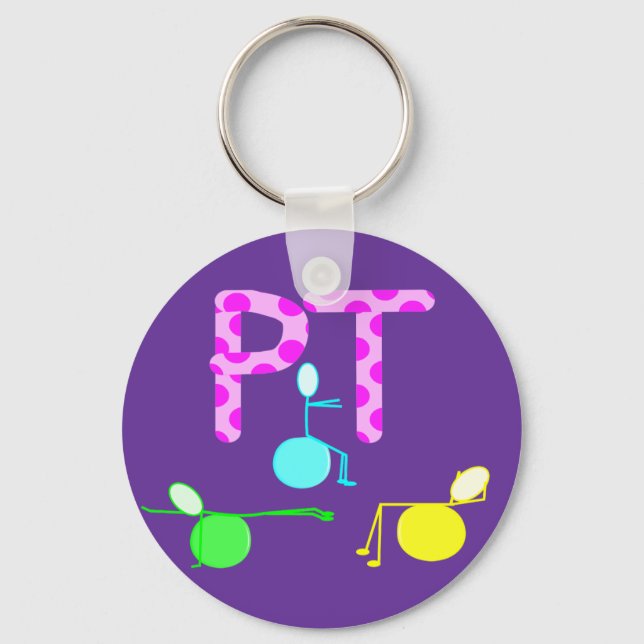 Physical Therpist Gifts With Unique Graphics Keychain (Front)