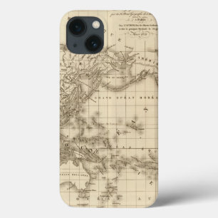Physical world map iPhone 13 case