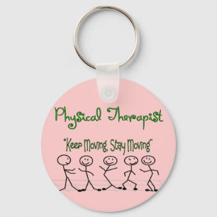 physicall Therapist Stick People Keychain