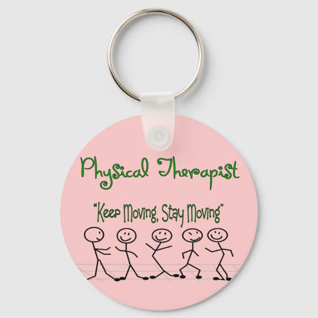 physicall Therapist Stick People Keychain (Front)