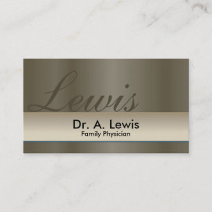 Physician and Medical Business Card Black Monogram