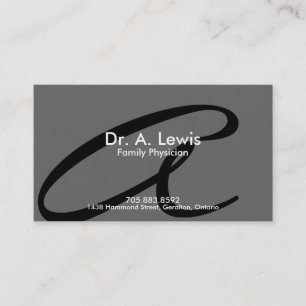 Physician and Medical Business Card - Monogram