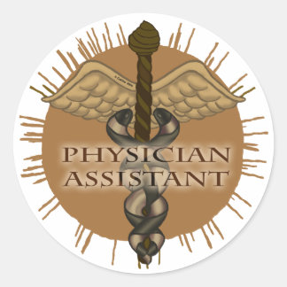 Physician Assistant Caduceus Classic Round Sticker