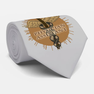 Physician Assistant Caduceus custom name  tie