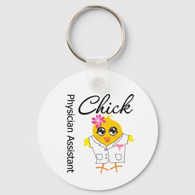 Physician Assistant Chick v2 Keychain (Front)