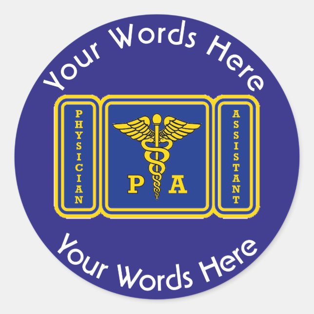 Physician Assistant Custom Sticker (Front)