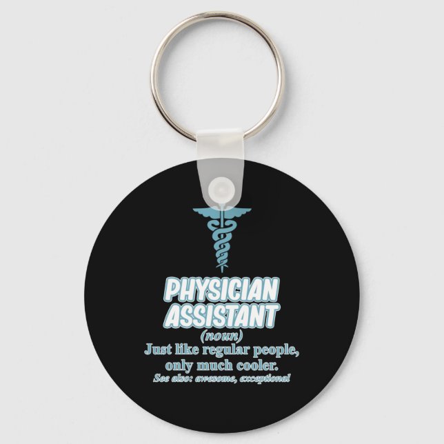 Physician Assistant Definition PA Medical Students Keychain (Front)
