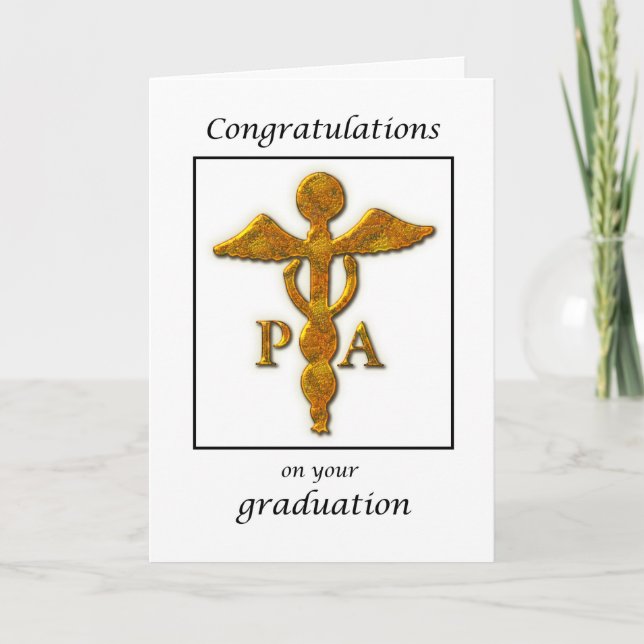 Physician Assistant Graduation Congratulations Card (Front)