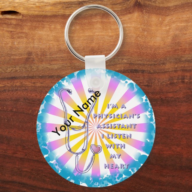 Physician Assistant Heart Keychain (Front)