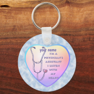 Physician Assistant Heart Keychain