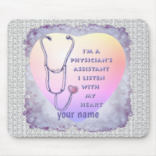 Physician Assistant Heart Mouse Pad (Front)
