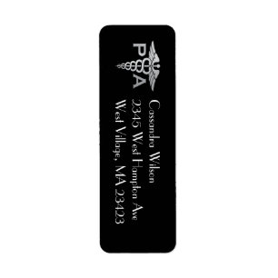 Physician Assistant PA Graduation Black Silver