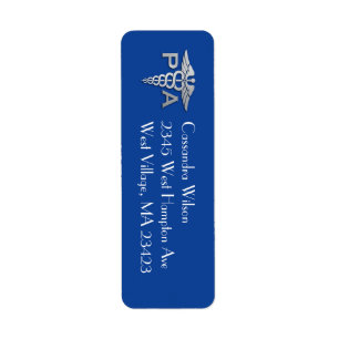 Physician Assistant PA Graduation Blue Silver