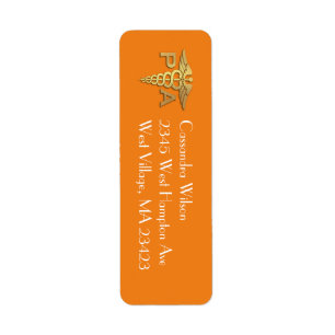 Physician Assistant PA Graduation Orange Gold