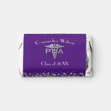 Physician Assistant PA Graduation Purple Silver