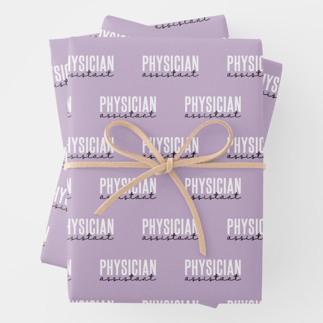 Physician Assistant PA Graduation Wrapping Paper Sheet (In situ)