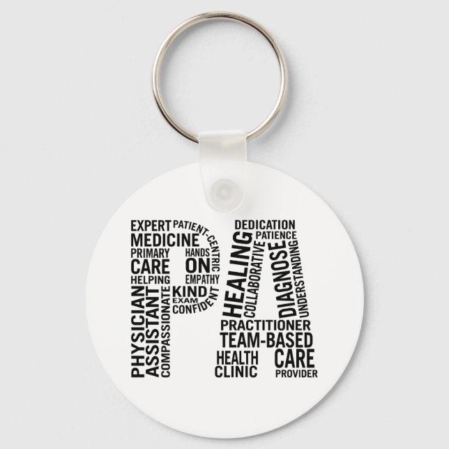 Physician Assistant PA Keychain (Front)