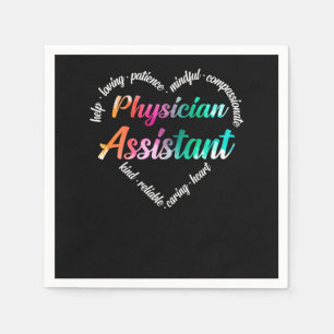 Physician Assistant Physician Assistant Heart Word Napkin