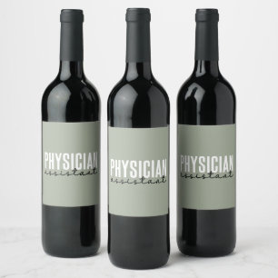 Physician Assistant Physician Associate PA School Wine Label