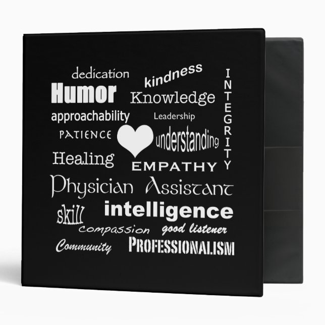 Physician Assistant-Word Cloud/Personalize Binder (Front/Inside)