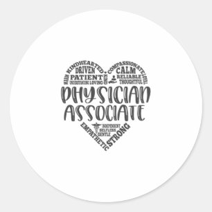 Physician associate, pa, subway art classic round sticker