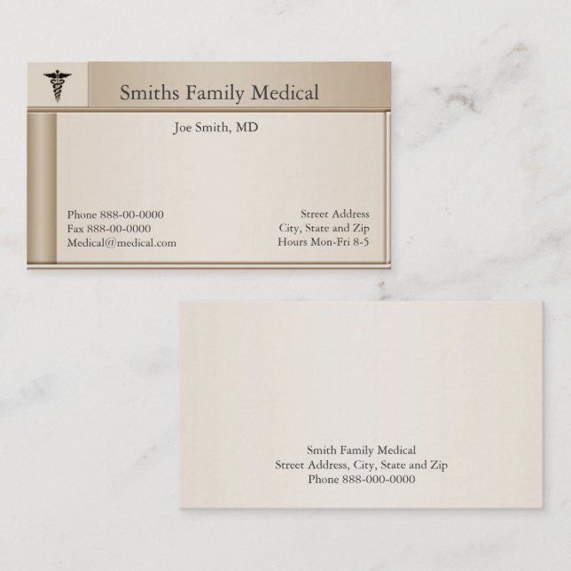 Physician Business Card (Front/Back)