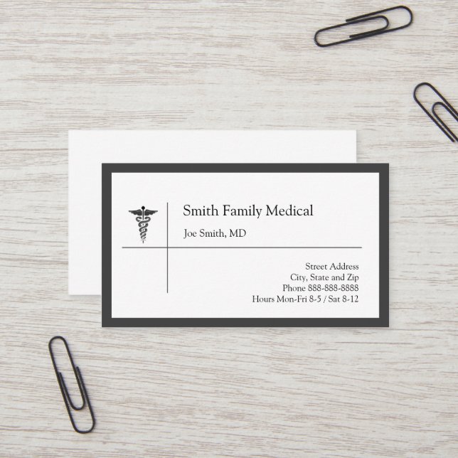 Physician Business Card (Front/Back In Situ)