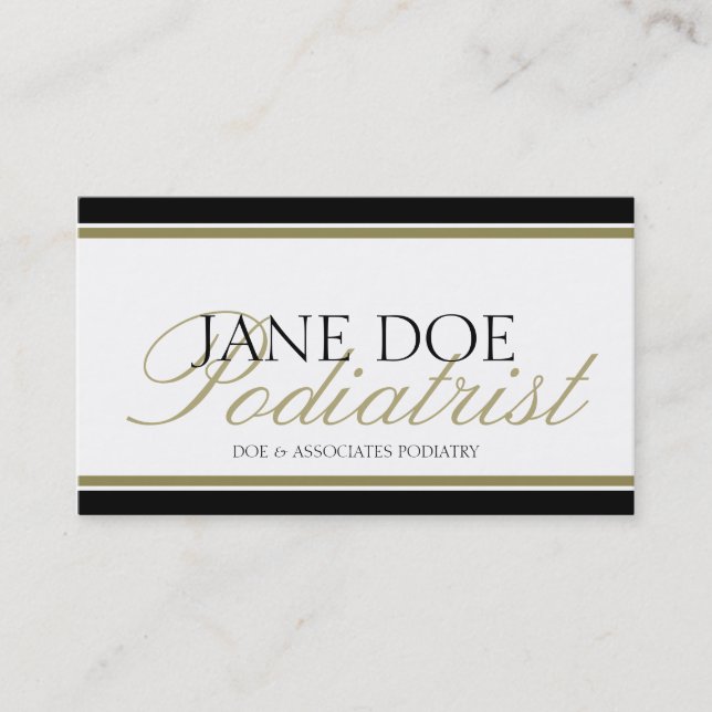 Physician Doctor MD Gold - Available Letterhead - Business Card (Front)