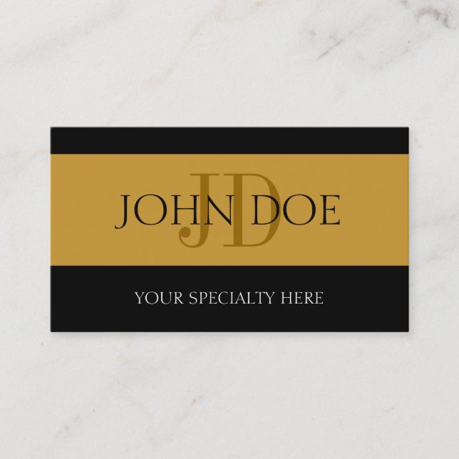 Physician Doctor MD Gold/Gold Business Card (Front)