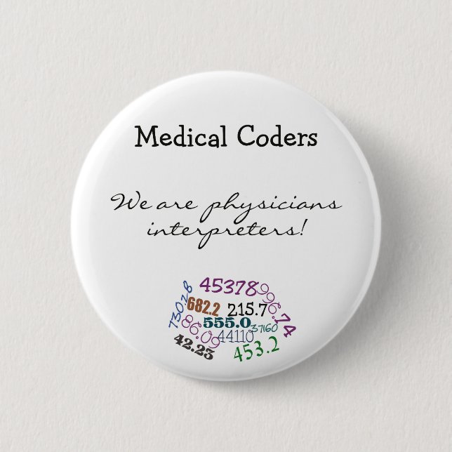 Physician Interpreters 2 Inch Round Button (Front)