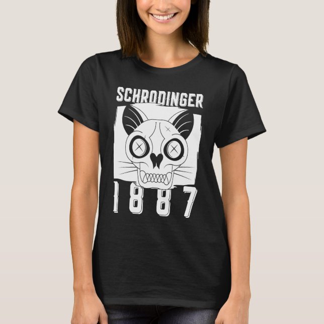 Physicist Cat  Science Scientist Quantum Physics T-Shirt (Front)
