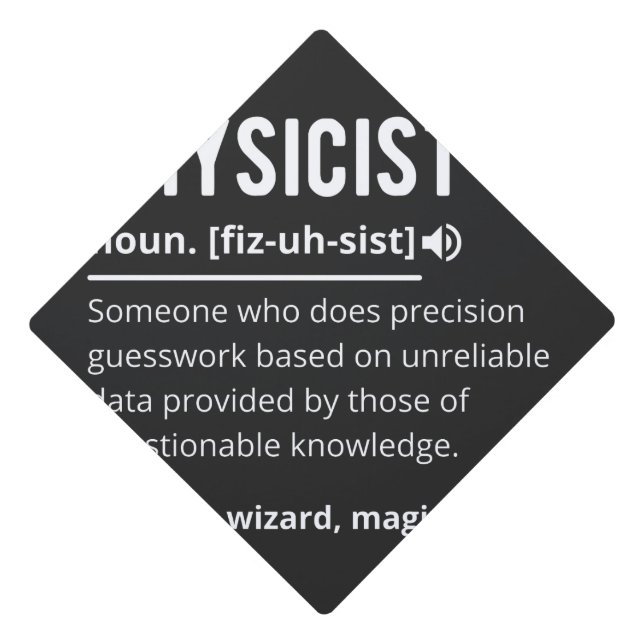 physicist graduation cap topper (Front)