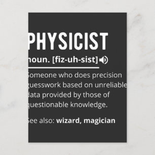 physicist holiday postcard